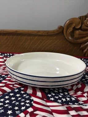 Kate Spade LENOX Primrose Drive Stripe Cobalt Pasta Bowl